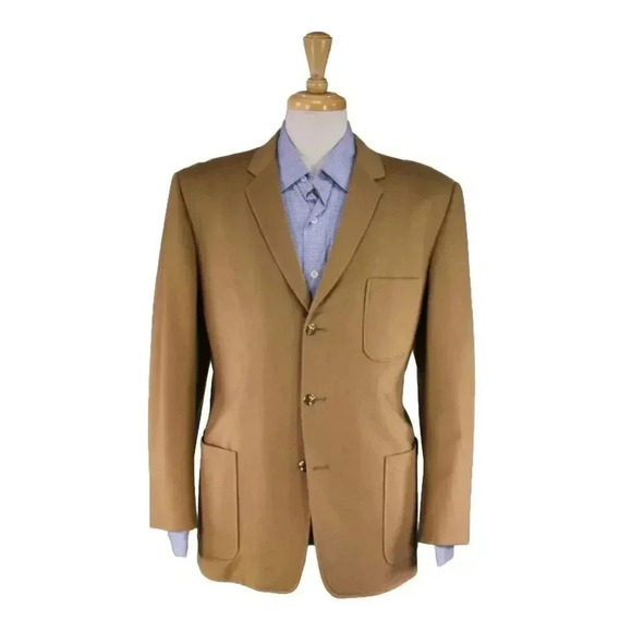 Alexandre Other - Alexandre London 50s Wool-Cashmere Made England Camel Brown Patch Pkt Blazer 38S